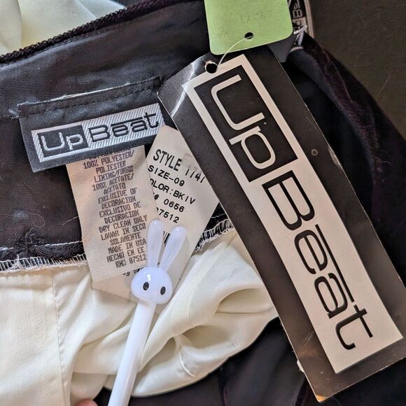 NWT Vintage 90s Upbeat Babydoll Dress Mini Halter Velvet Empire Waist Size 9 - Picture 8 of 10